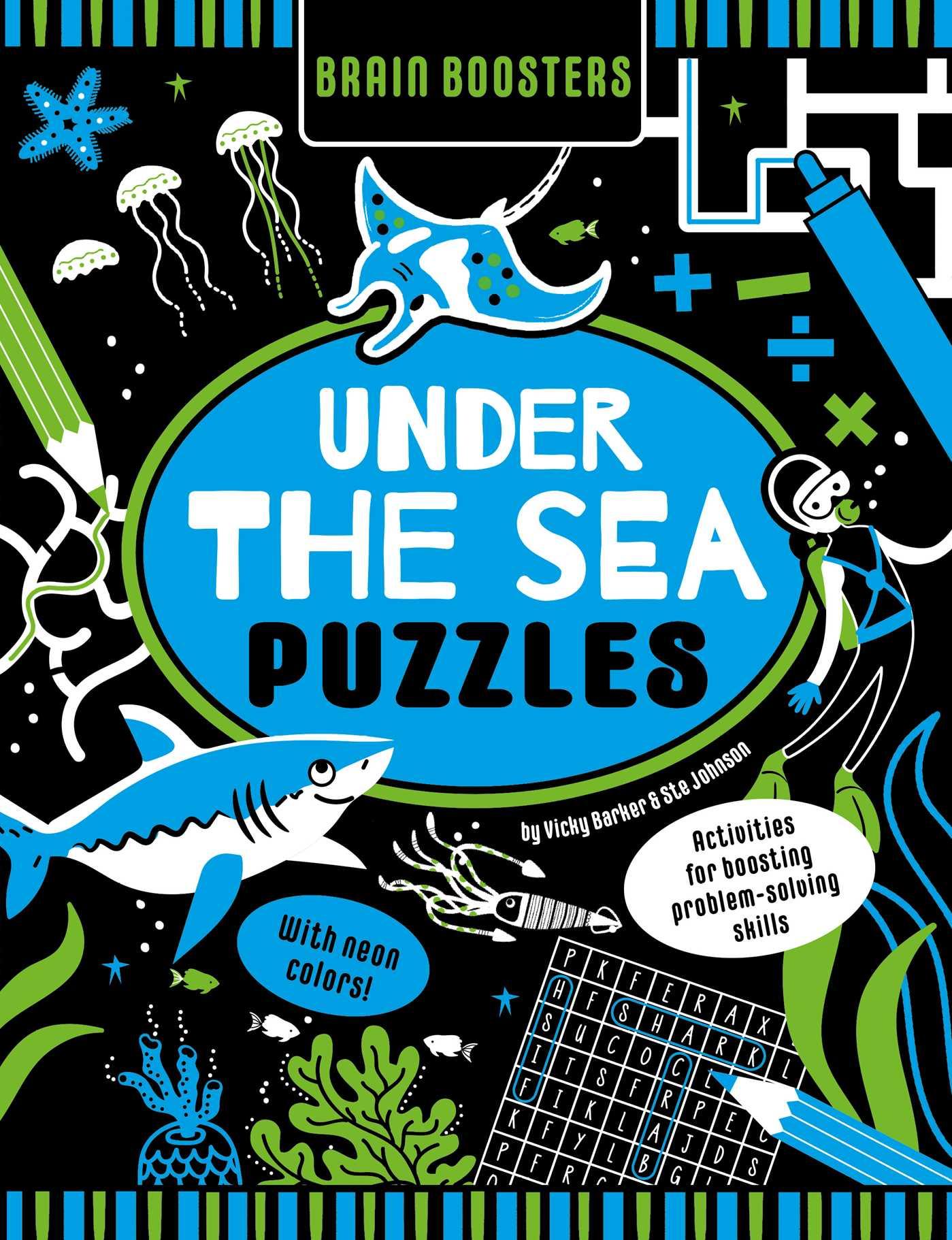 Vorderes Coverbild Brain Boosters Under the Sea Puzzles (with Neon Colors)