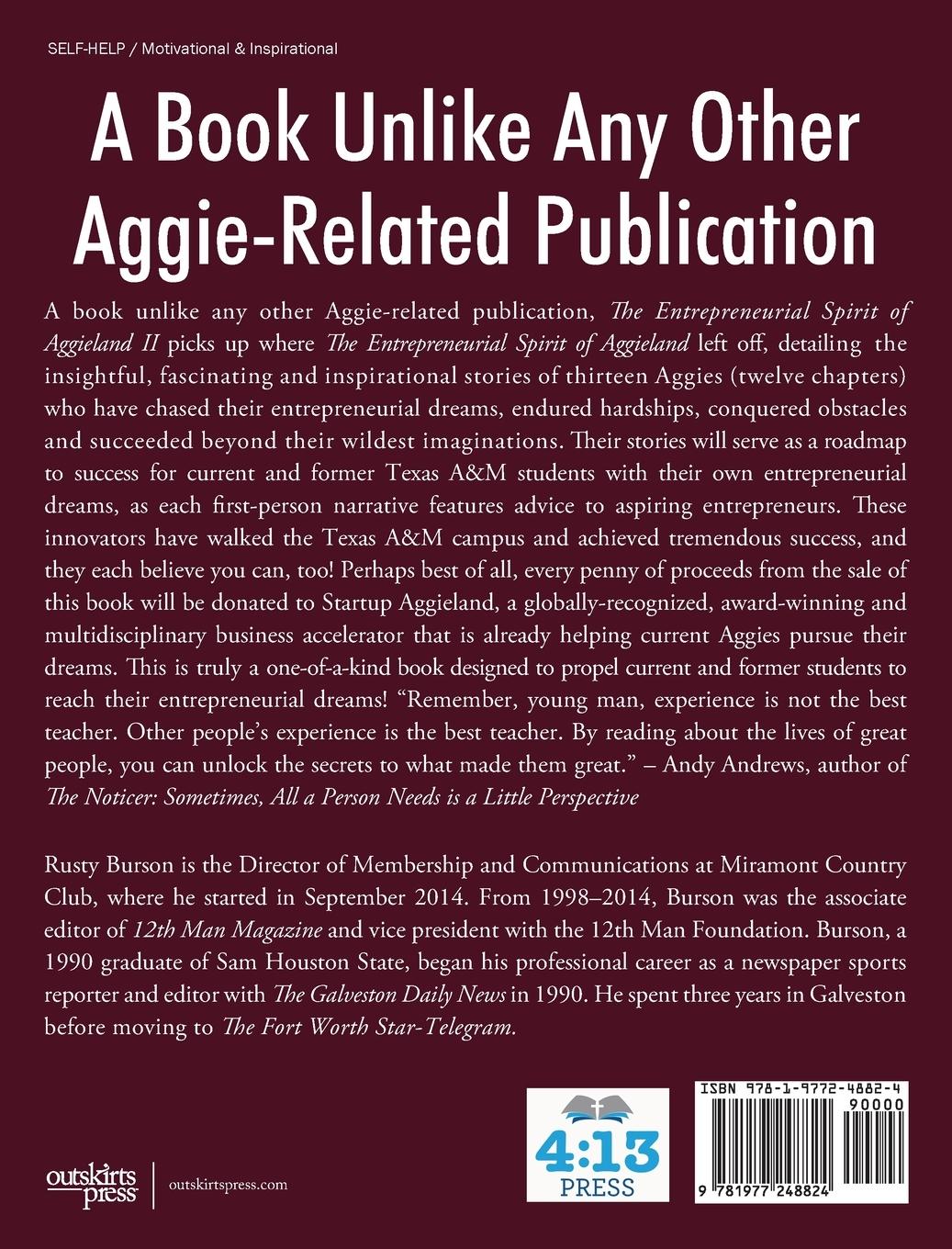 Rückseitencover The Entrepreneurial Spirit of Aggieland II