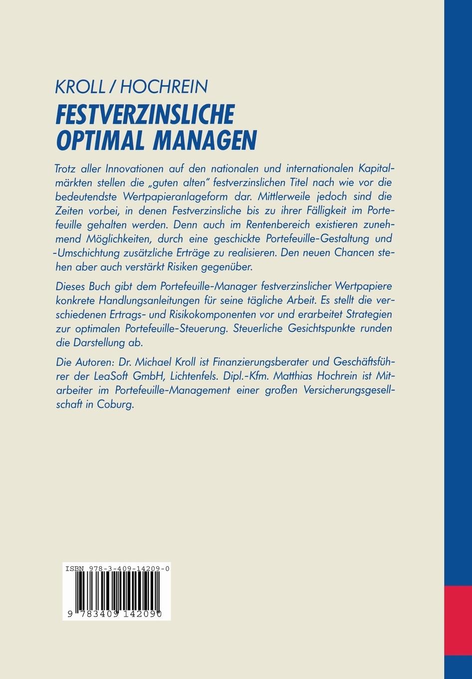 Rückseitencover Festverzinsliche optimal managen