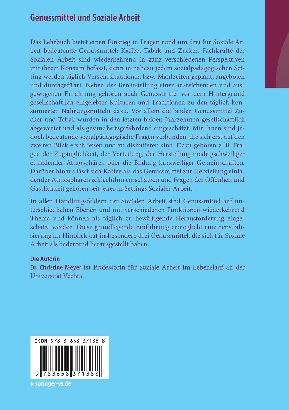 Rückseitencover Genussmittel und Soziale Arbeit