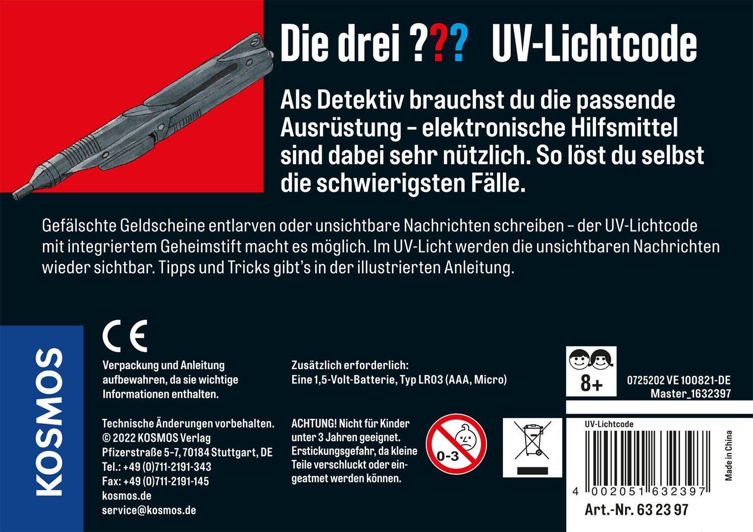 Beispielinhalt (Bild) Die drei ??? UV-Lichtcode