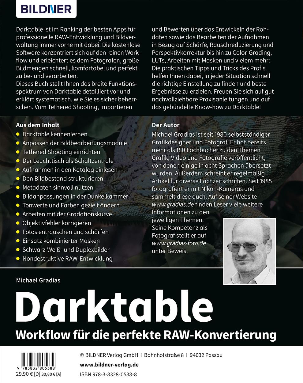 Rückseitencover Darktable - Workflow für die perfekte RAW-Konvertierung