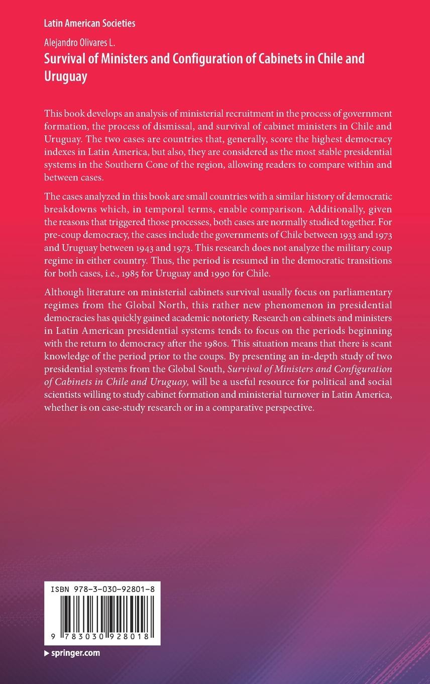Rückseitencover Survival of Ministers and Configuration of Cabinets in Chile and Uruguay
