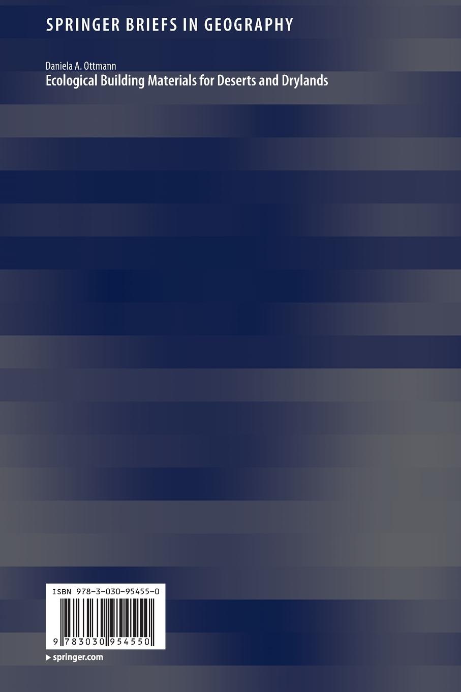 Rückseitencover Ecological Building Materials for Deserts and Drylands