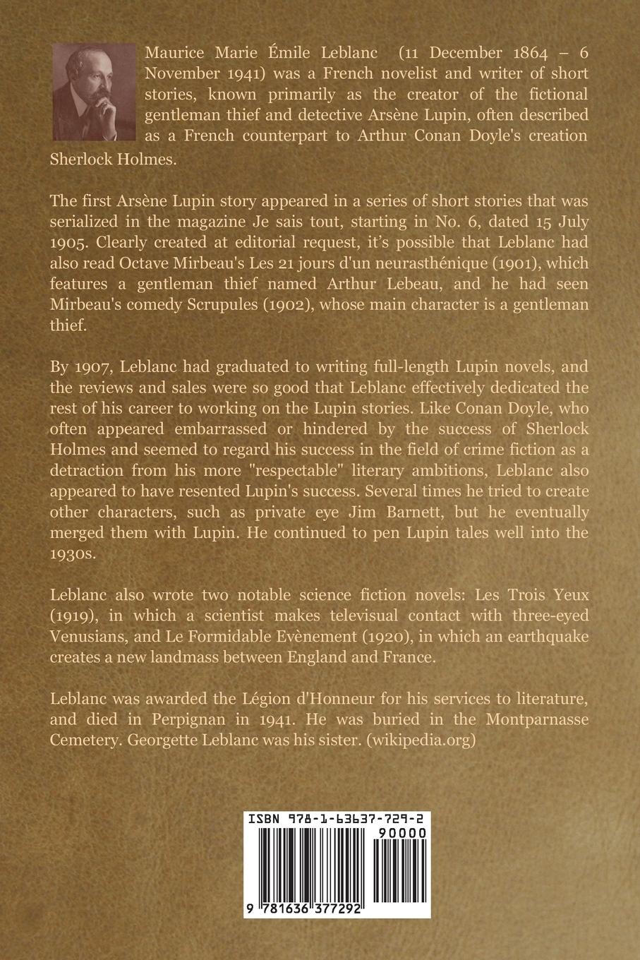 Rückseitencover The Confessions of Arsene Lupin