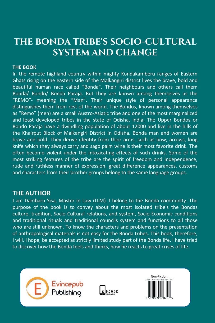 Rückseitencover THE BONDA TRIBE'S SOCIO-CULTURAL SYSTEM AND CHANGE