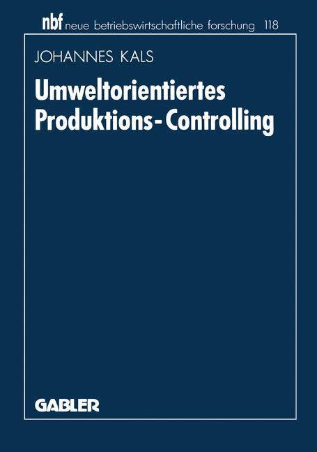 Vorderes Coverbild Umweltorientiertes Produktions-Controlling