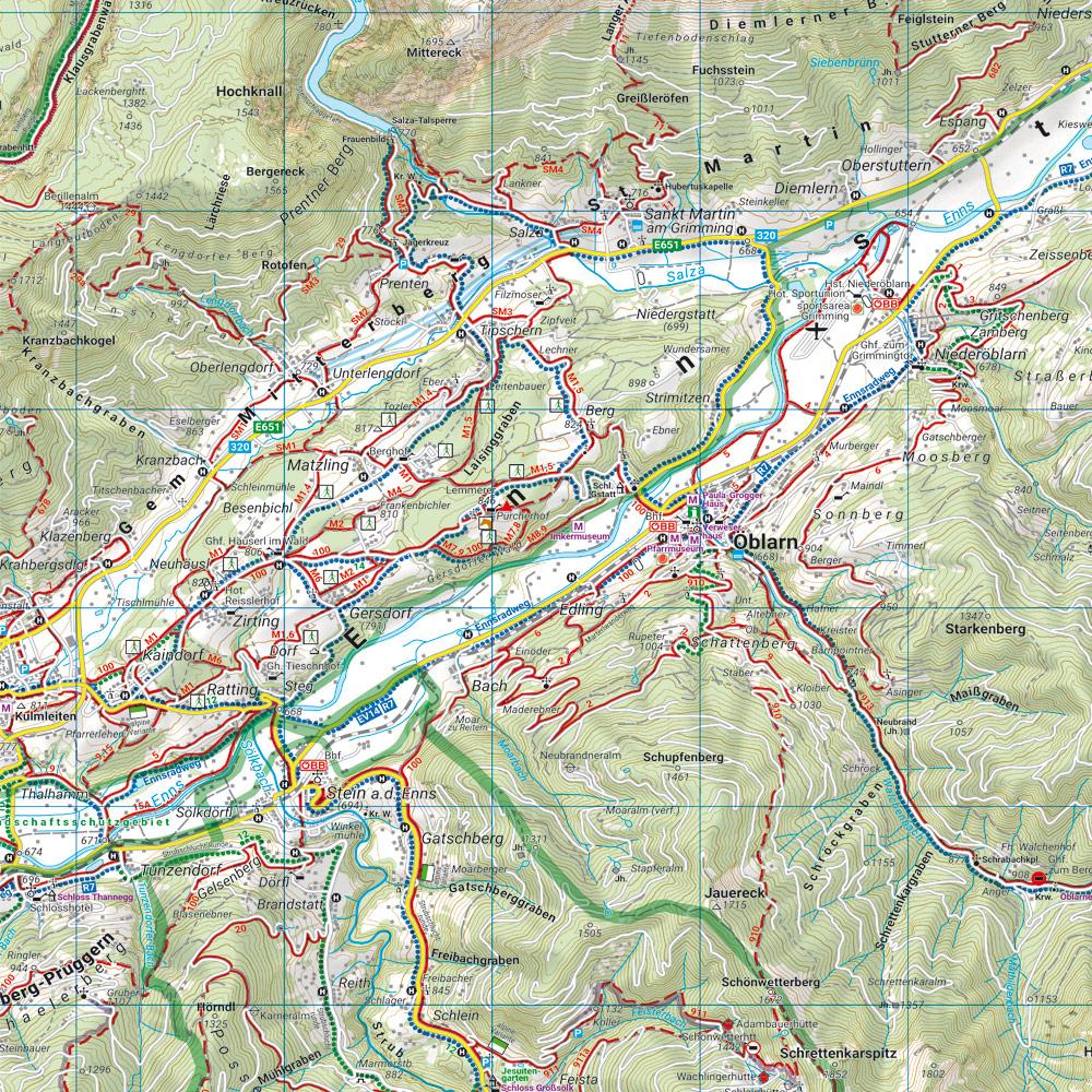 Beispielinhalt (Bild) Rottenmanner Tauern, Wander-, Rad- und Freizeitkarte 1:50.000, freytag & berndt, WK 203