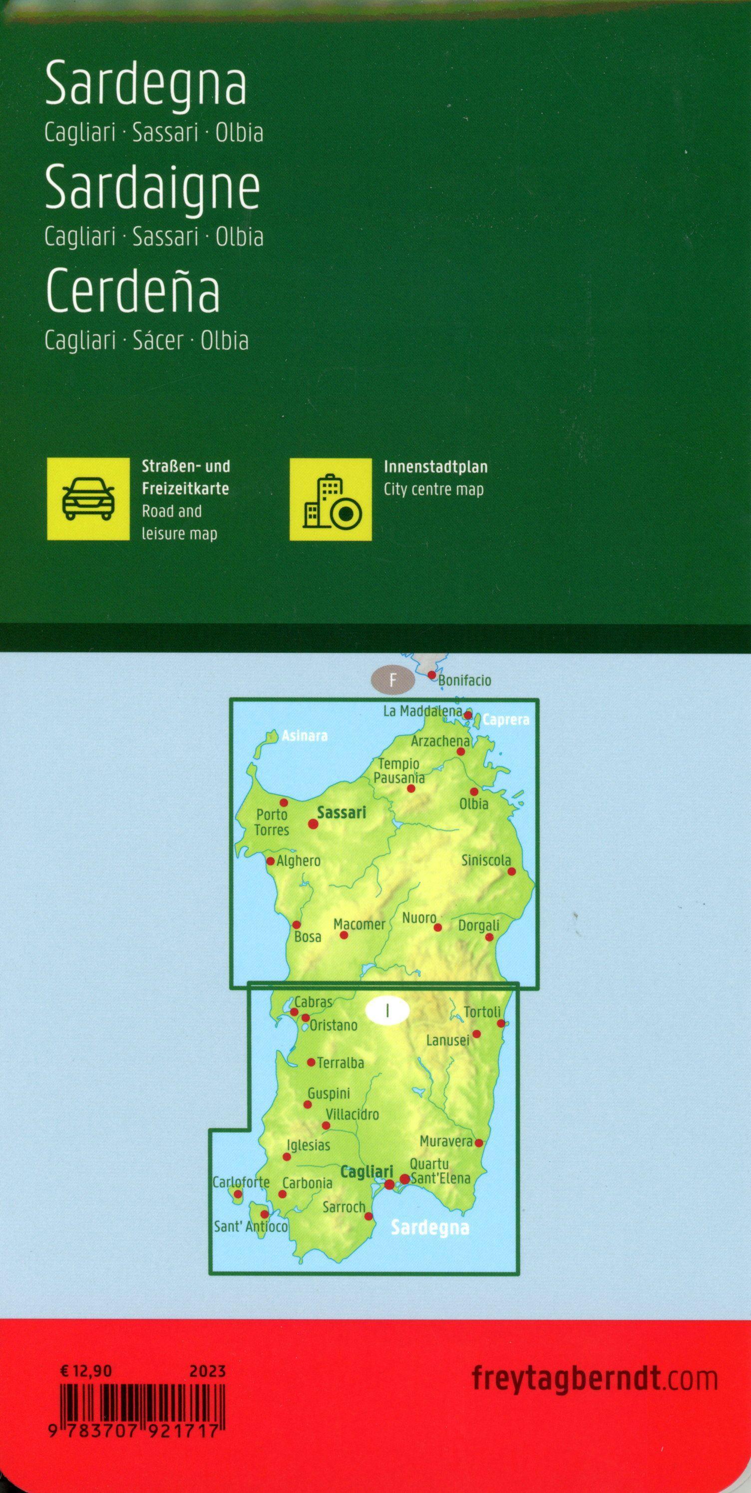 Beispielinhalt (Bild) Sardinien, Straßen- und Freizeitkarte 1:150.000, freytag & berndt