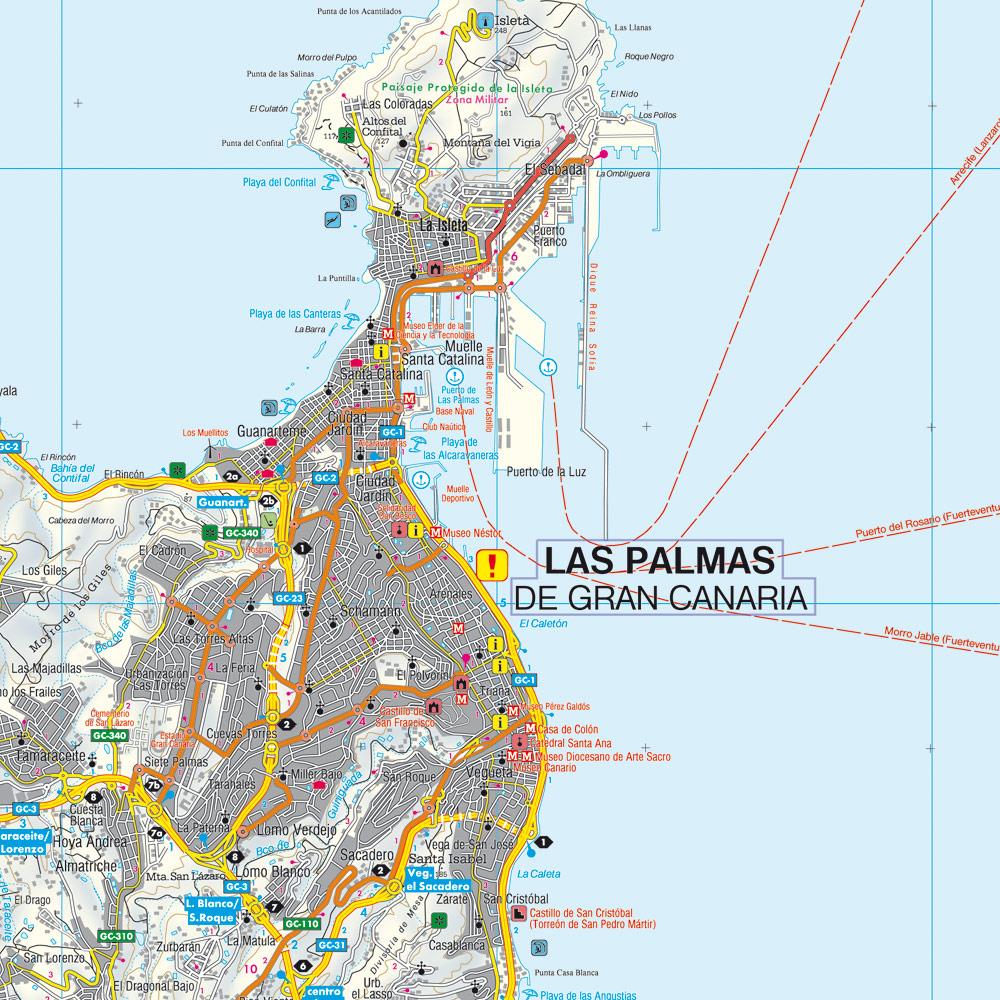 Beispielinhalt (Bild) Gran Canaria, Straßen- und Freizeitkarte 1:50.000, freytag & berndt