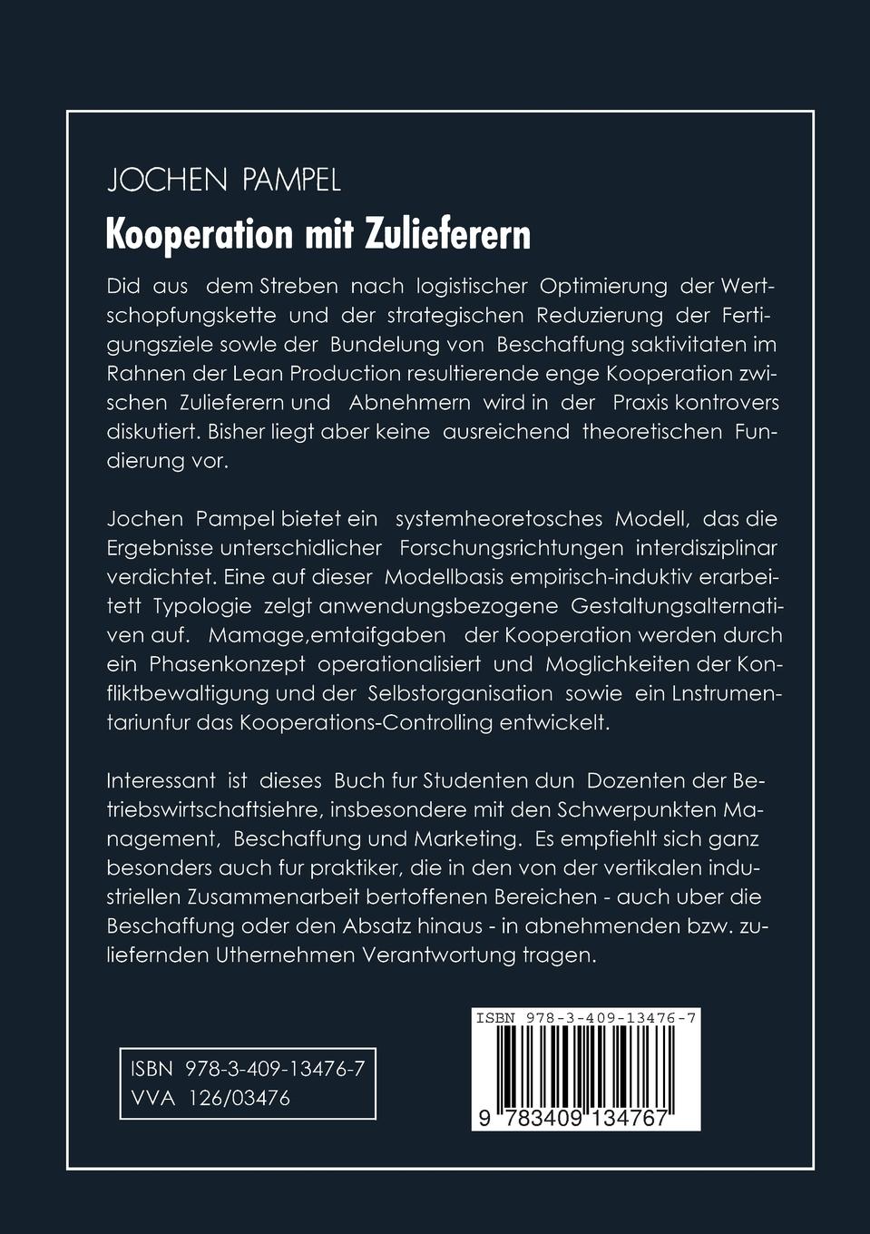 Rückseitencover Kooperation mit Zulieferern