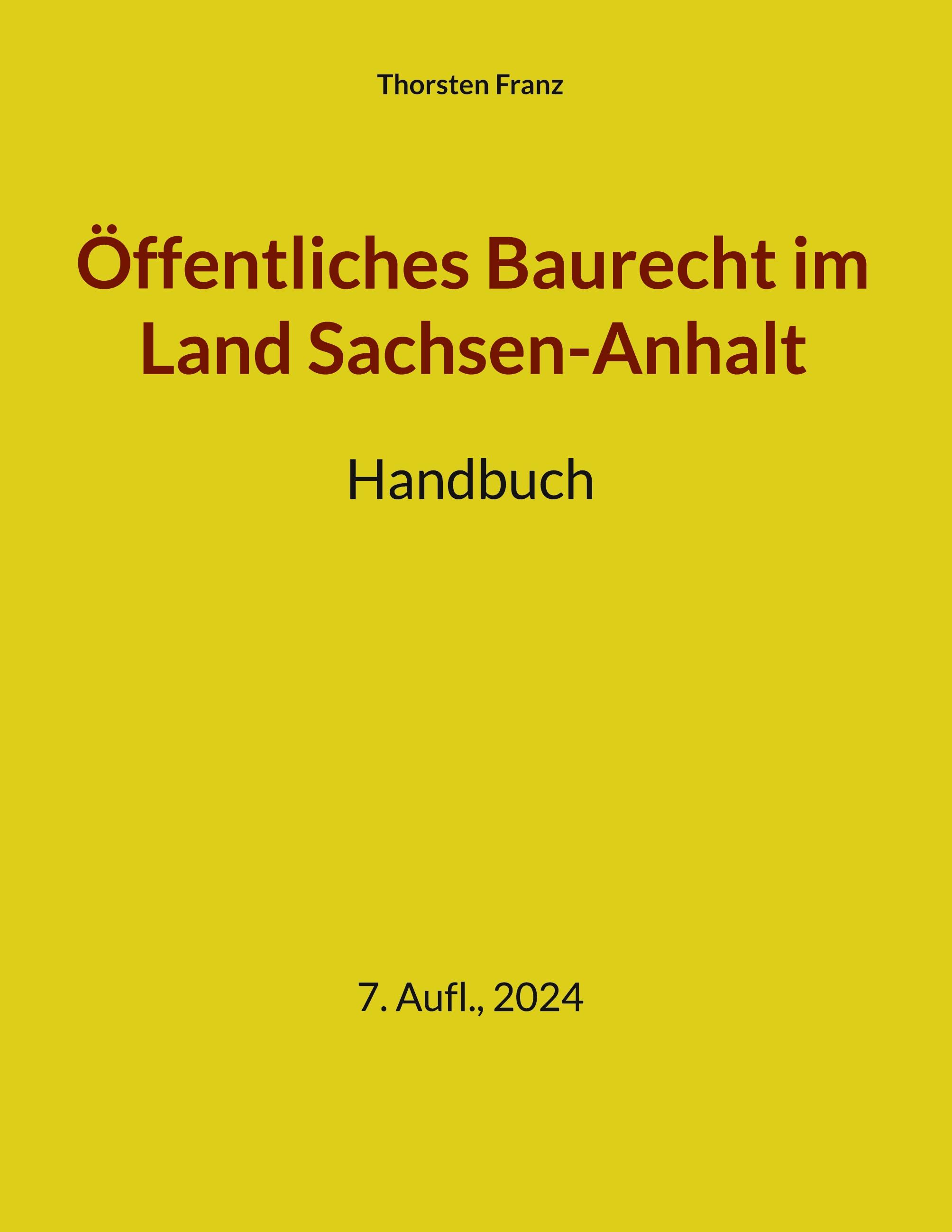 Vorderes Coverbild Öffentliches Baurecht im Land Sachsen-Anhalt