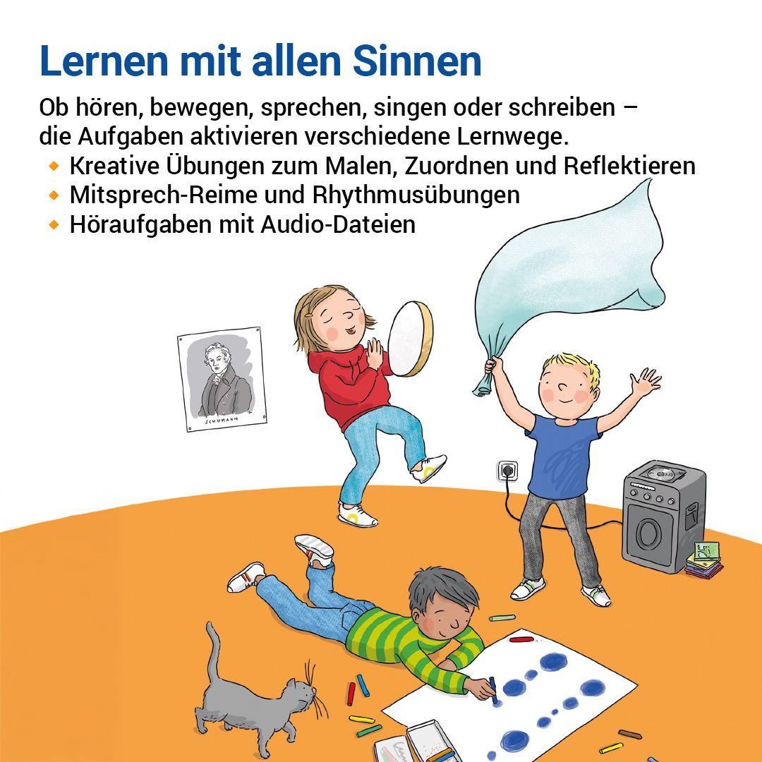 Beispielinhalt (Bild) Das Übungsheft Musik 1/2