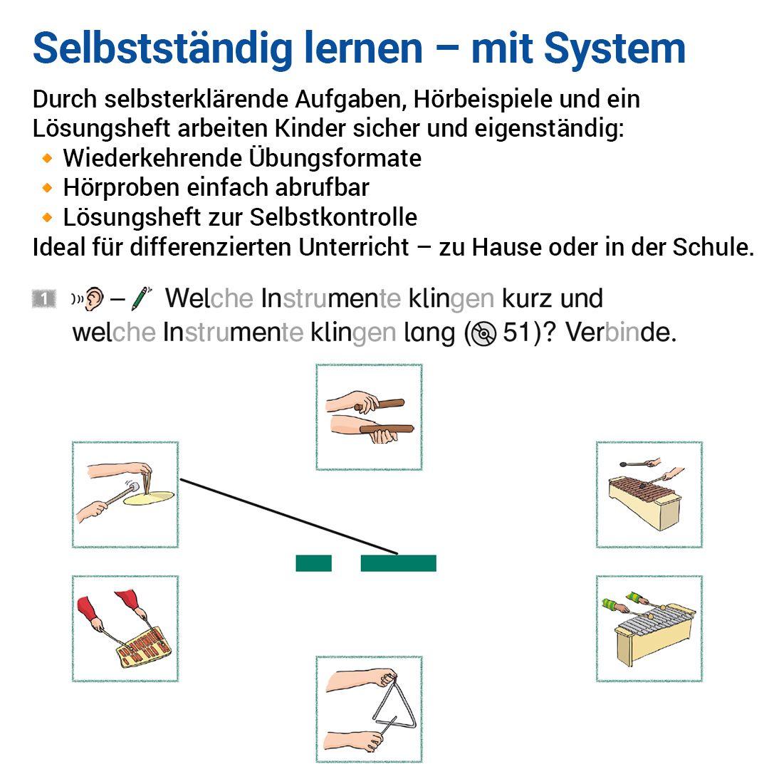 Beispielinhalt (Bild) Das Übungsheft Musik 1/2