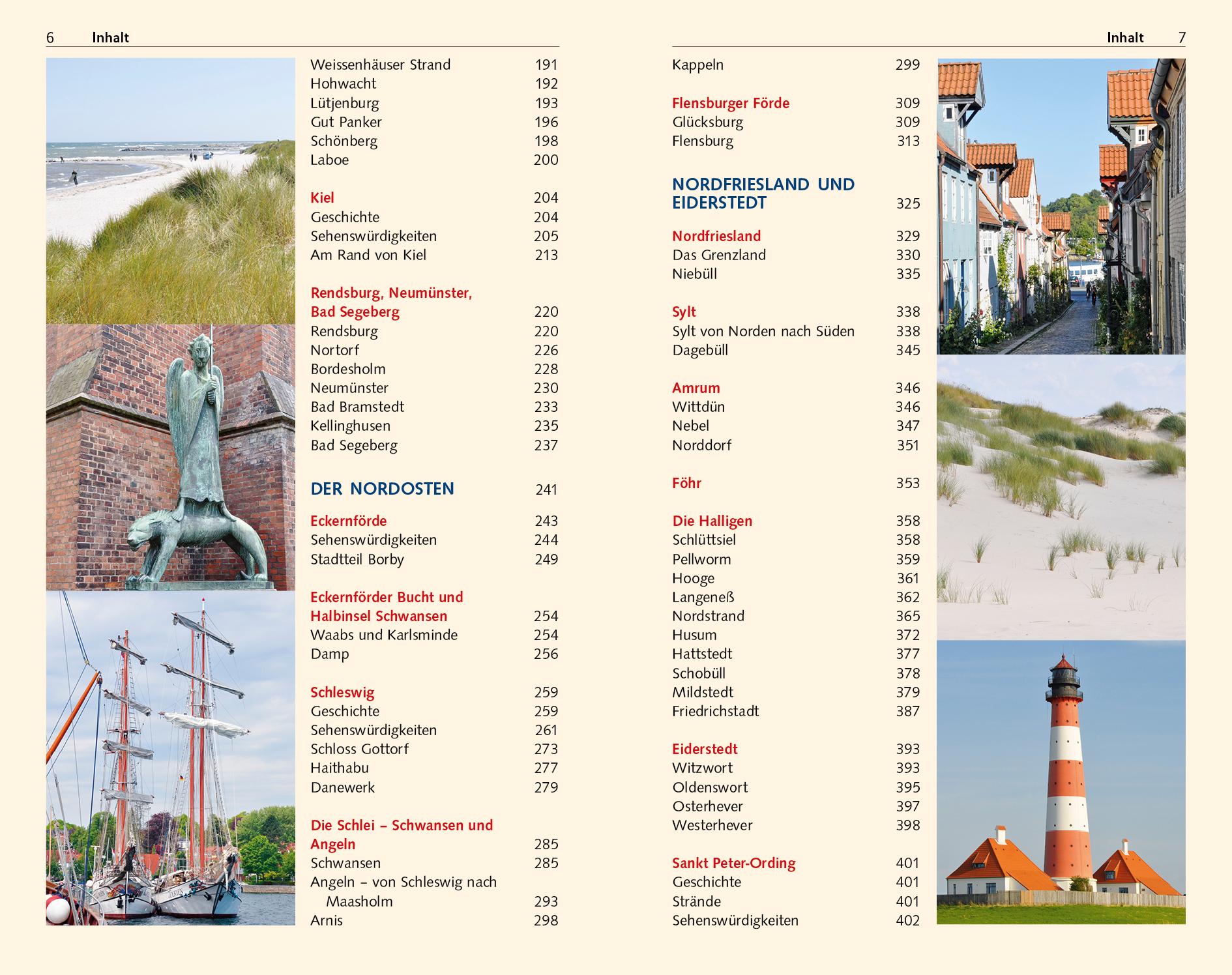 Beispielinhalt (Bild) Reiseführer Schleswig-Holstein