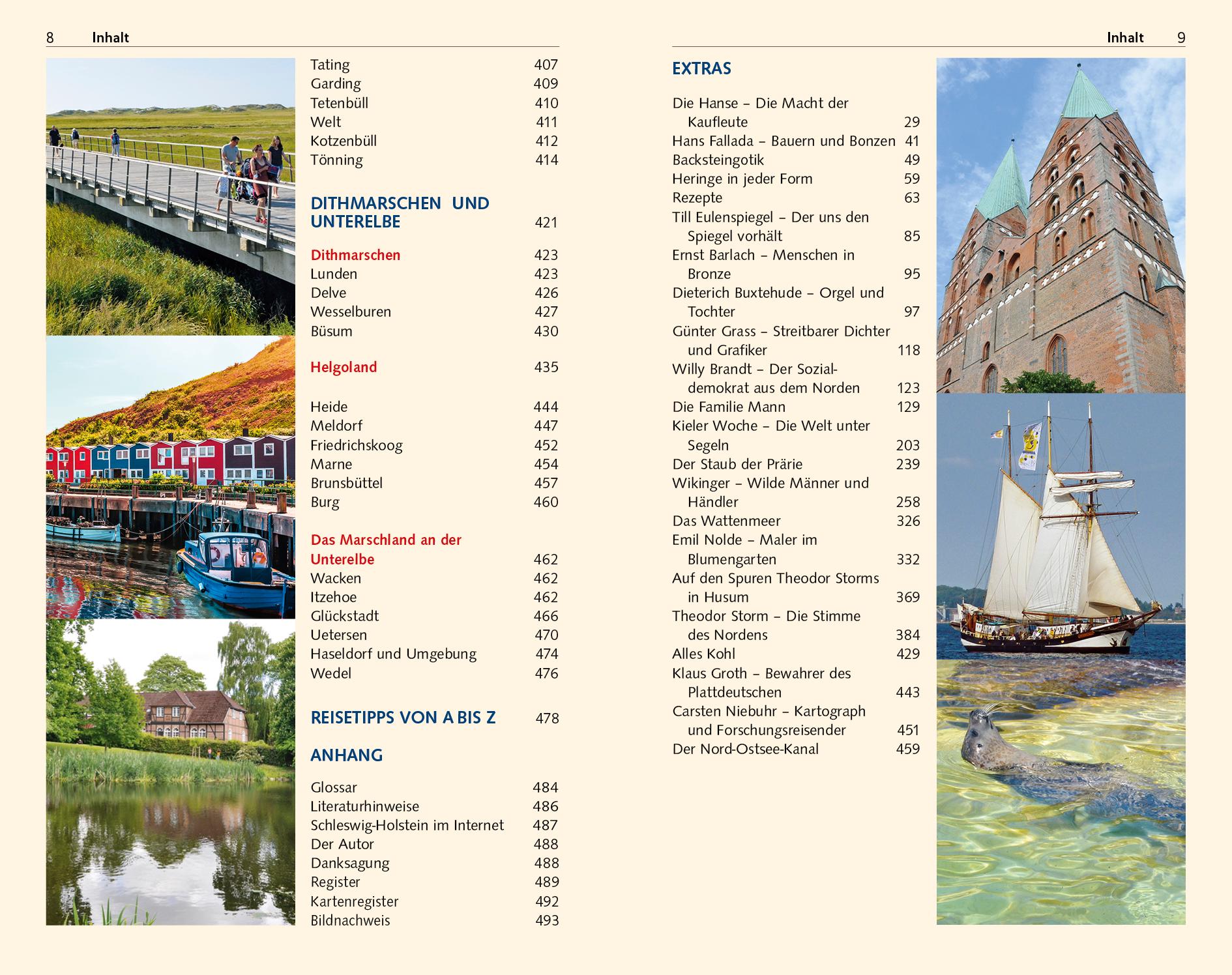 Beispielinhalt (Bild) Reiseführer Schleswig-Holstein