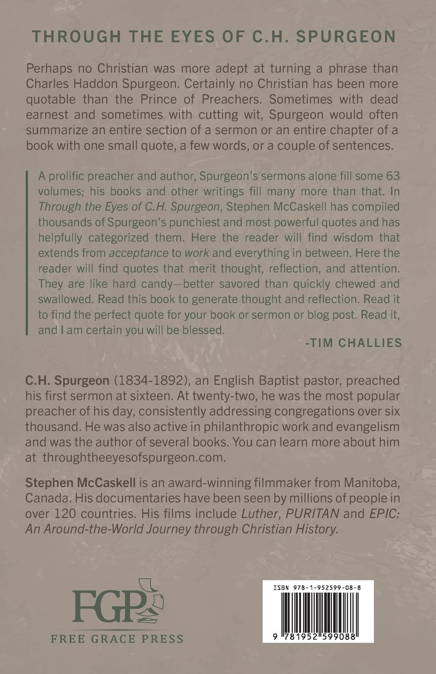 Rückseitencover Through the Eyes of C.H. Spurgeon