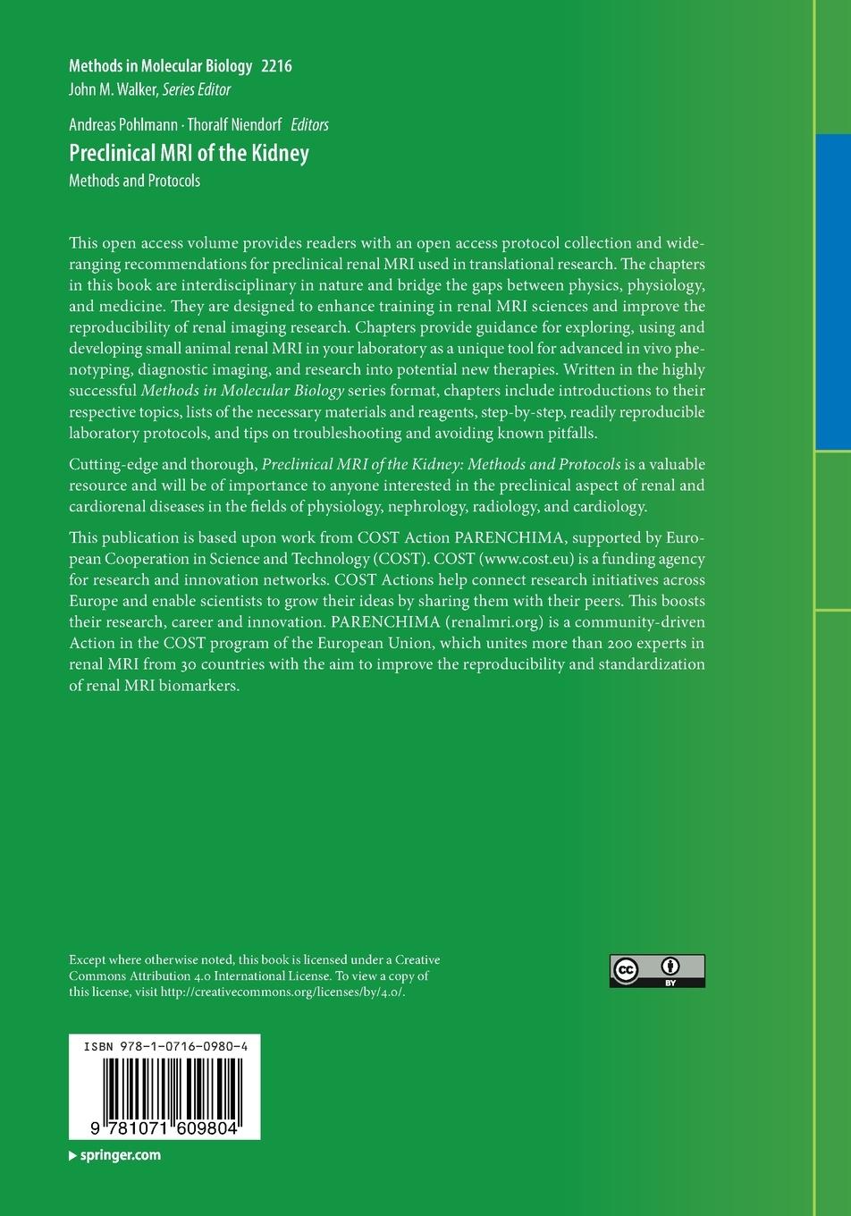 Rückseitencover Preclinical MRI of the Kidney