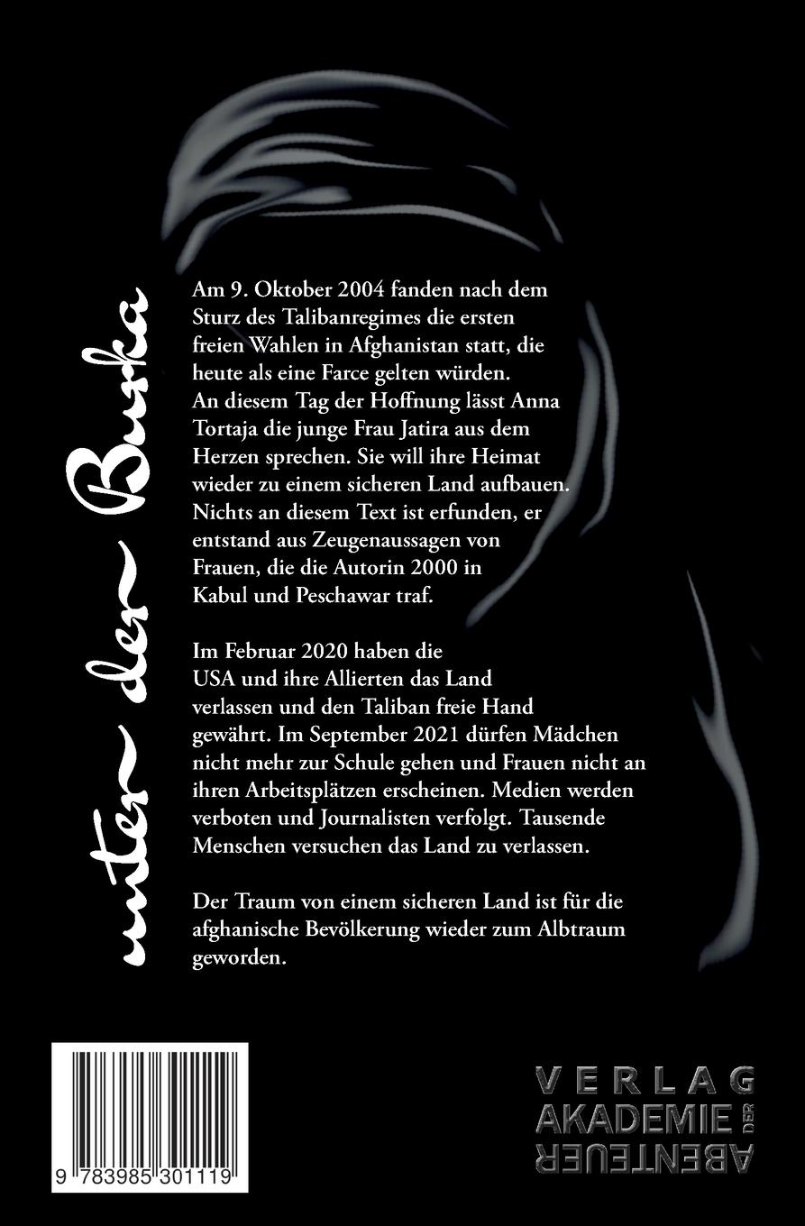 Rückseitencover Unter der Burka - Der Traum von einem freien Land. Theaterstück für eine Person