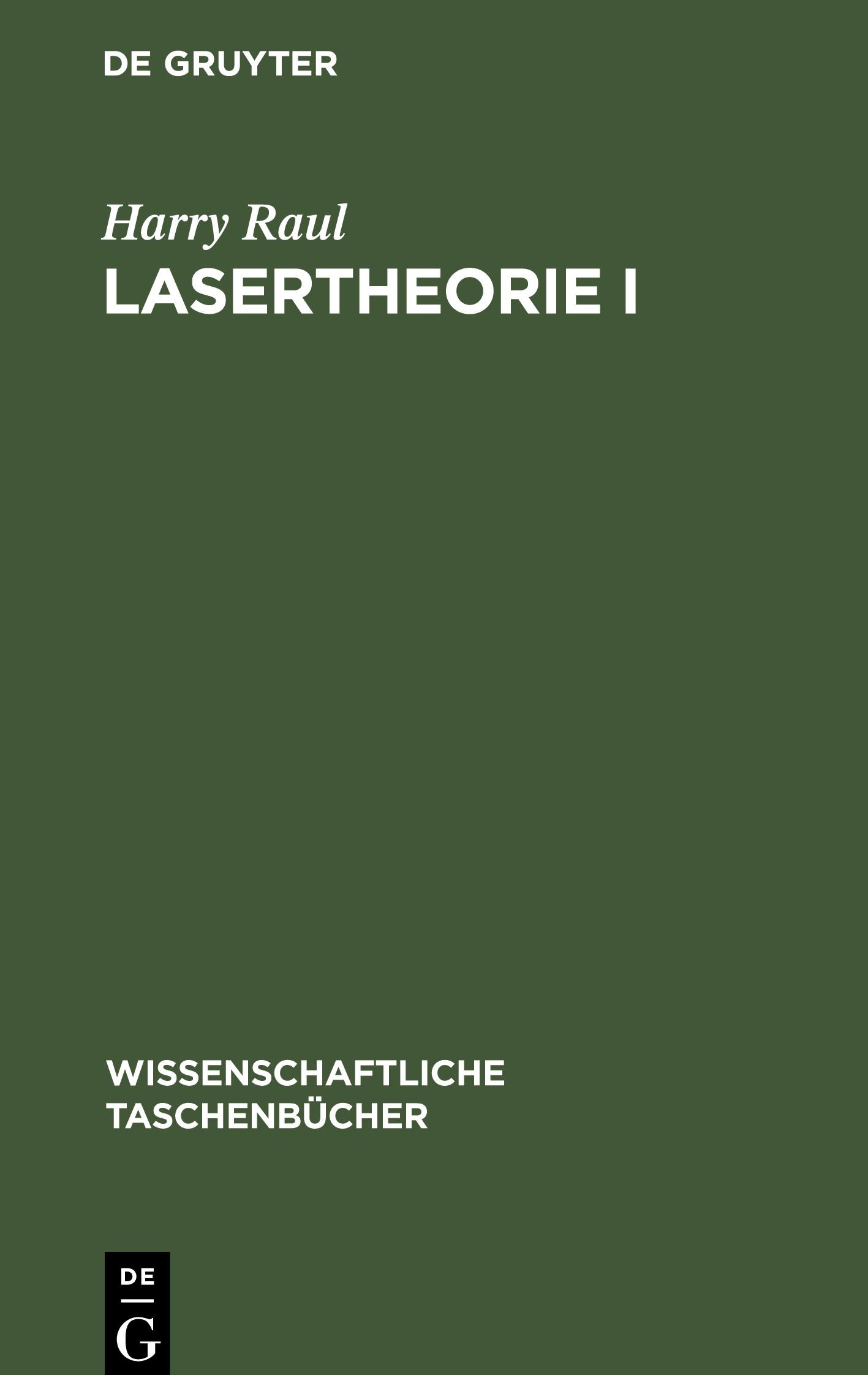 Vorderes Coverbild Lasertheorie I