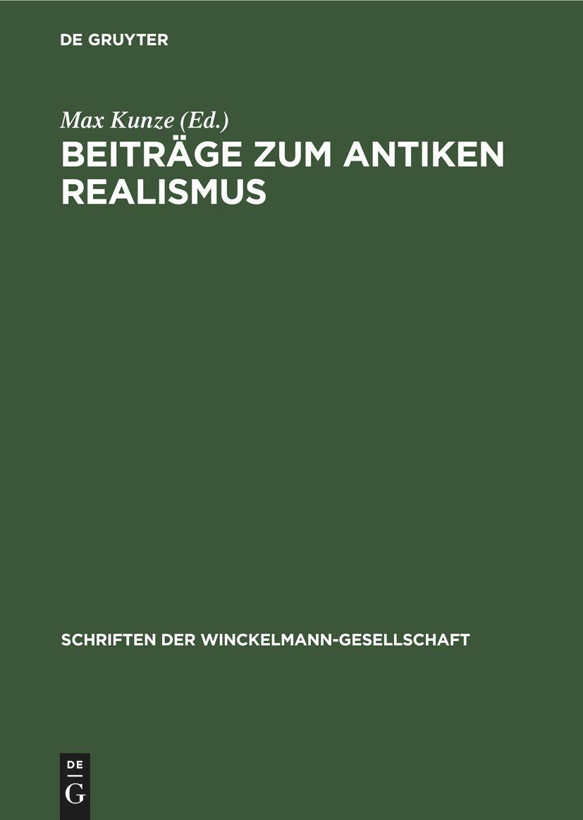 Vorderes Coverbild Beiträge zum antiken Realismus