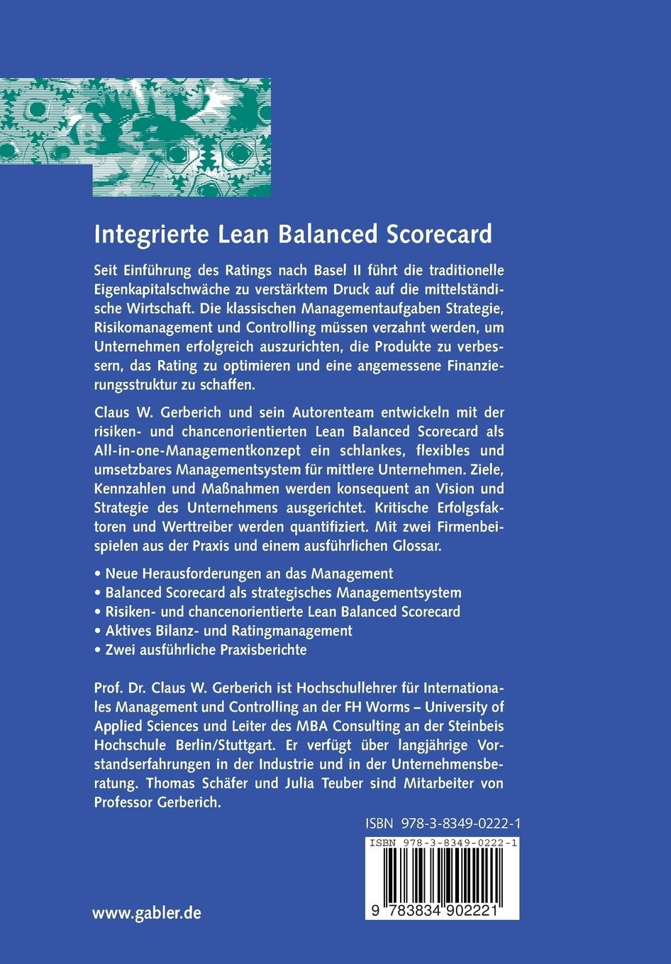 Rückseitencover Integrierte Lean Balanced Scorecard