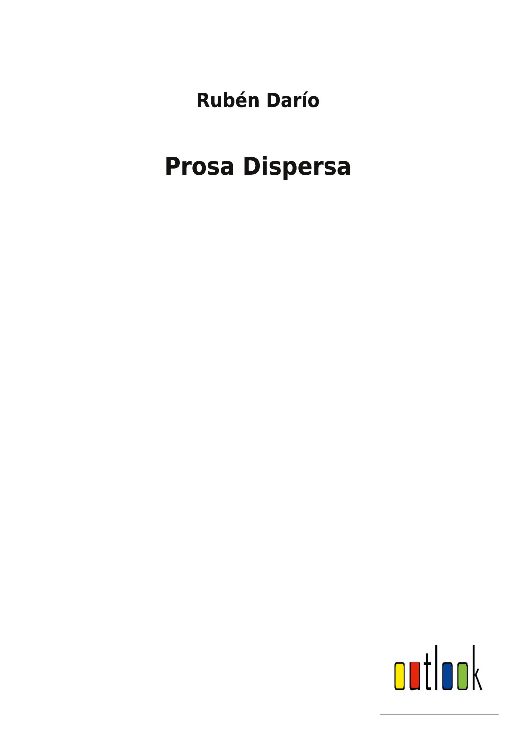 Vorderes Coverbild Prosa Dispersa