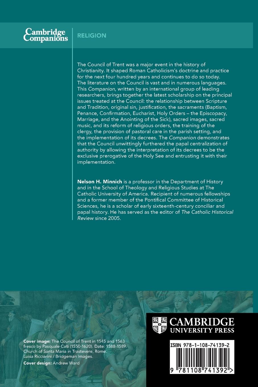 Rückseitencover The Cambridge Companion to the Council of Trent