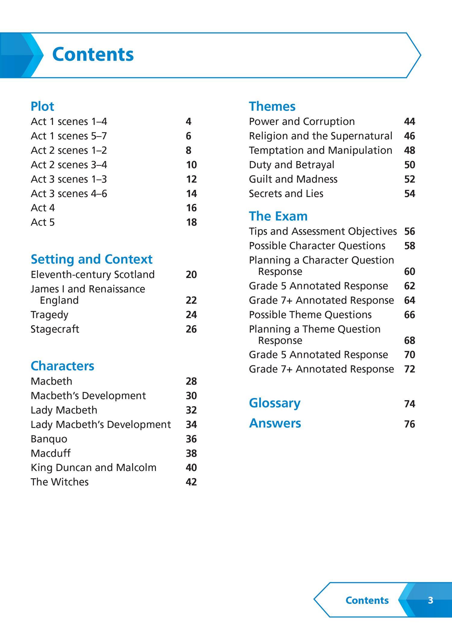 Beispielinhalt (Bild) Macbeth: Aqa GCSE 9-1 English Literature Text Guide