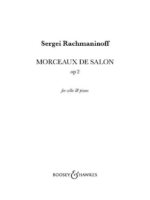 Vorderes Coverbild Morceaux de Salon Op. 2 for Cello and Piano