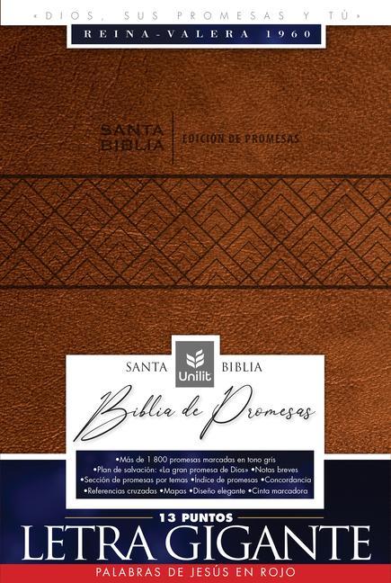 Vorderes Coverbild Santa Biblia de Promesas Reina Valera 1960 / Letra Gigante - 13 Puntos / Piel Especial Con Cierre / Café // Spanish Promise Bible Rvr 1960 / Giant Print / Leathersoft with Zipper / Brown