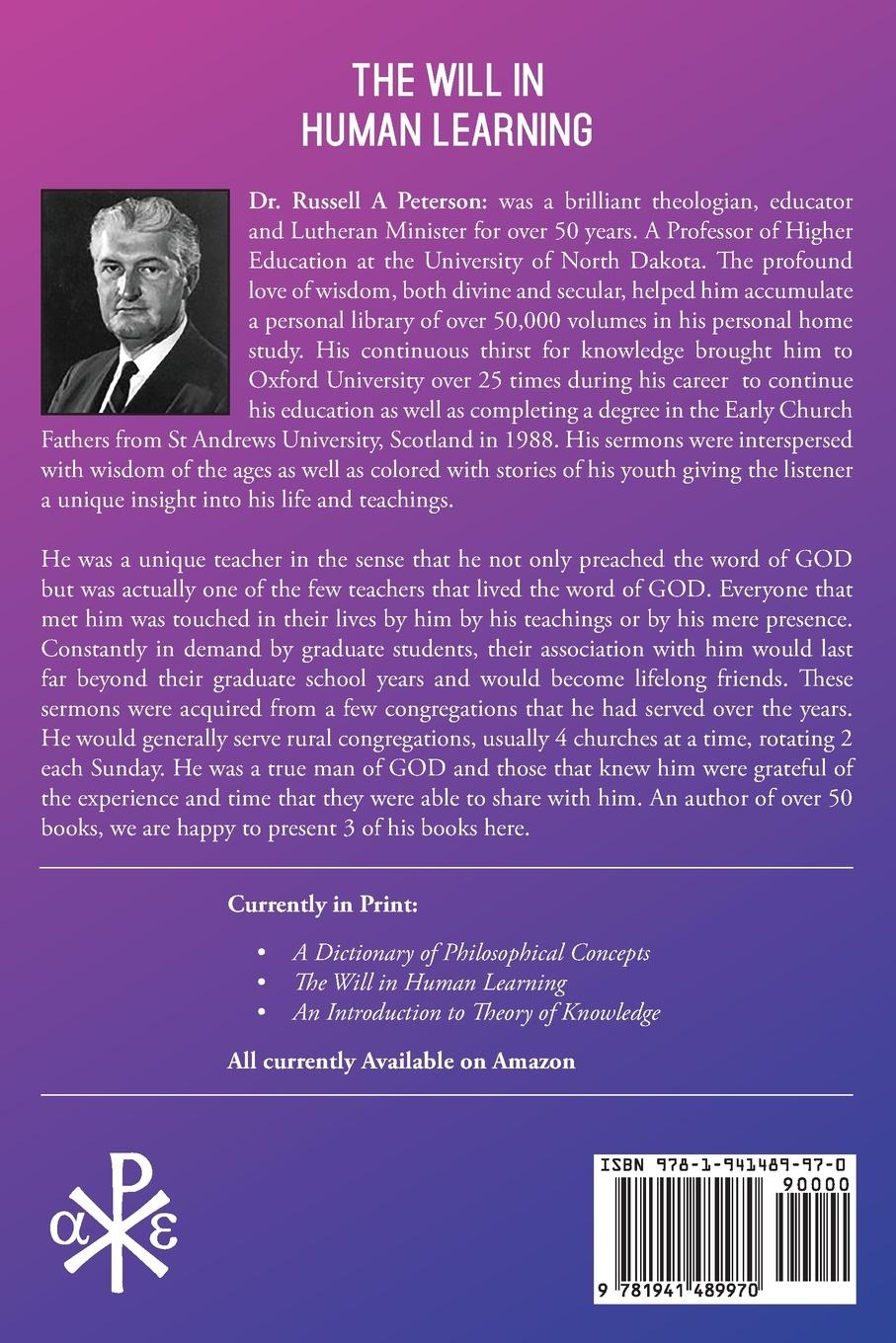 Rückseitencover The Will In Human Learning