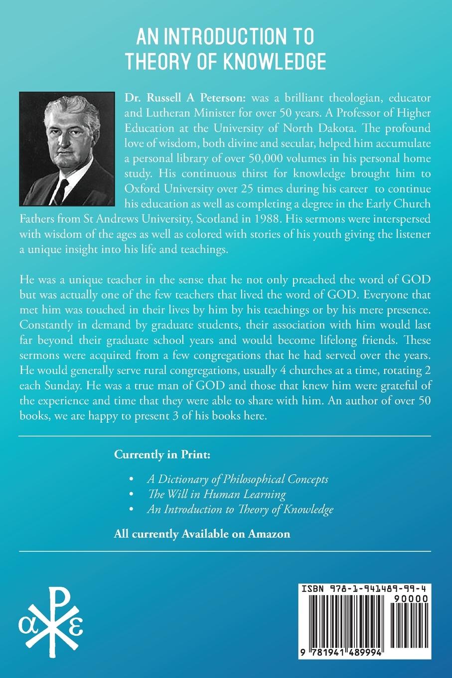 Rückseitencover An Introduction to Theory of Knowledge