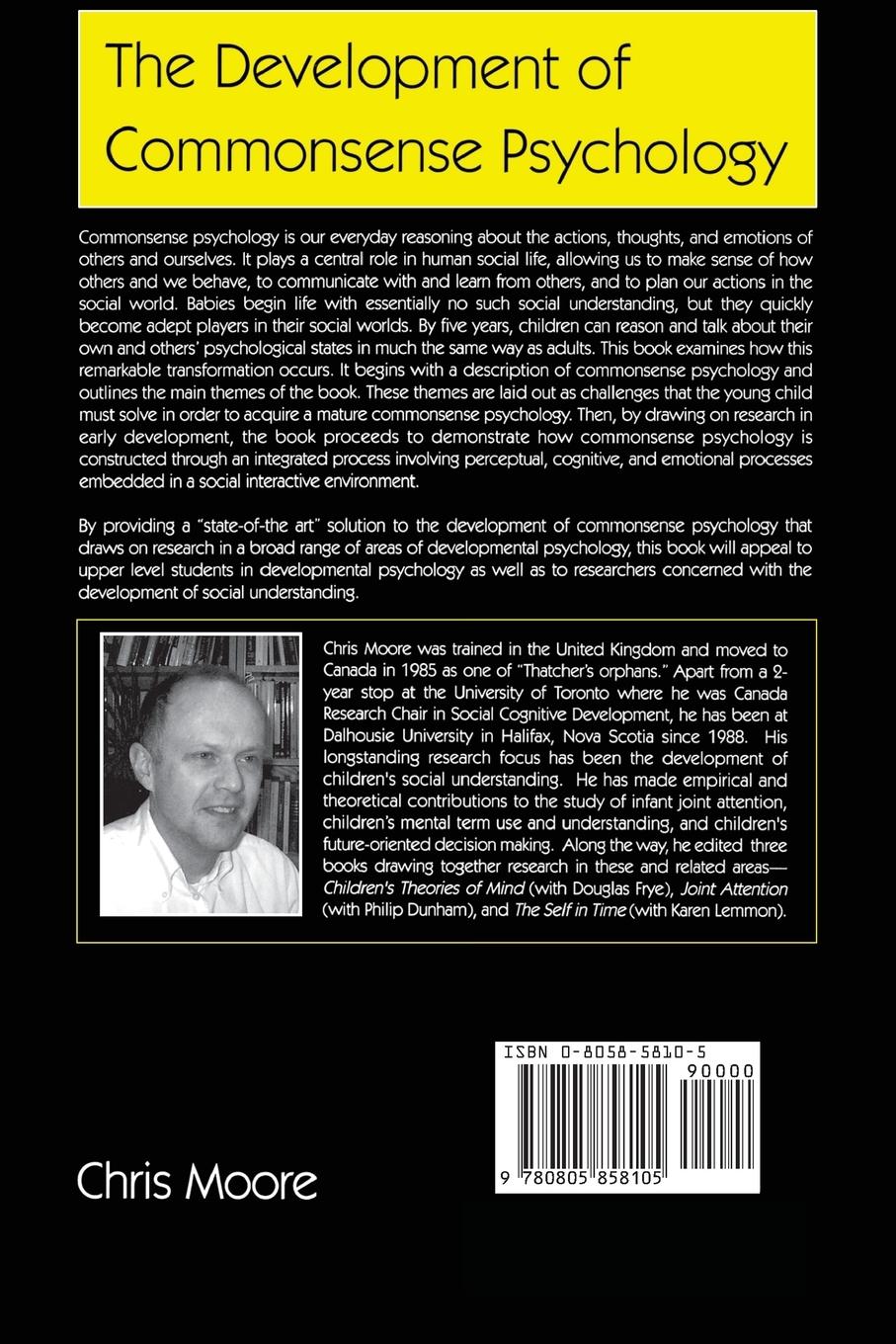 Rückseitencover The Development of Commonsense Psychology