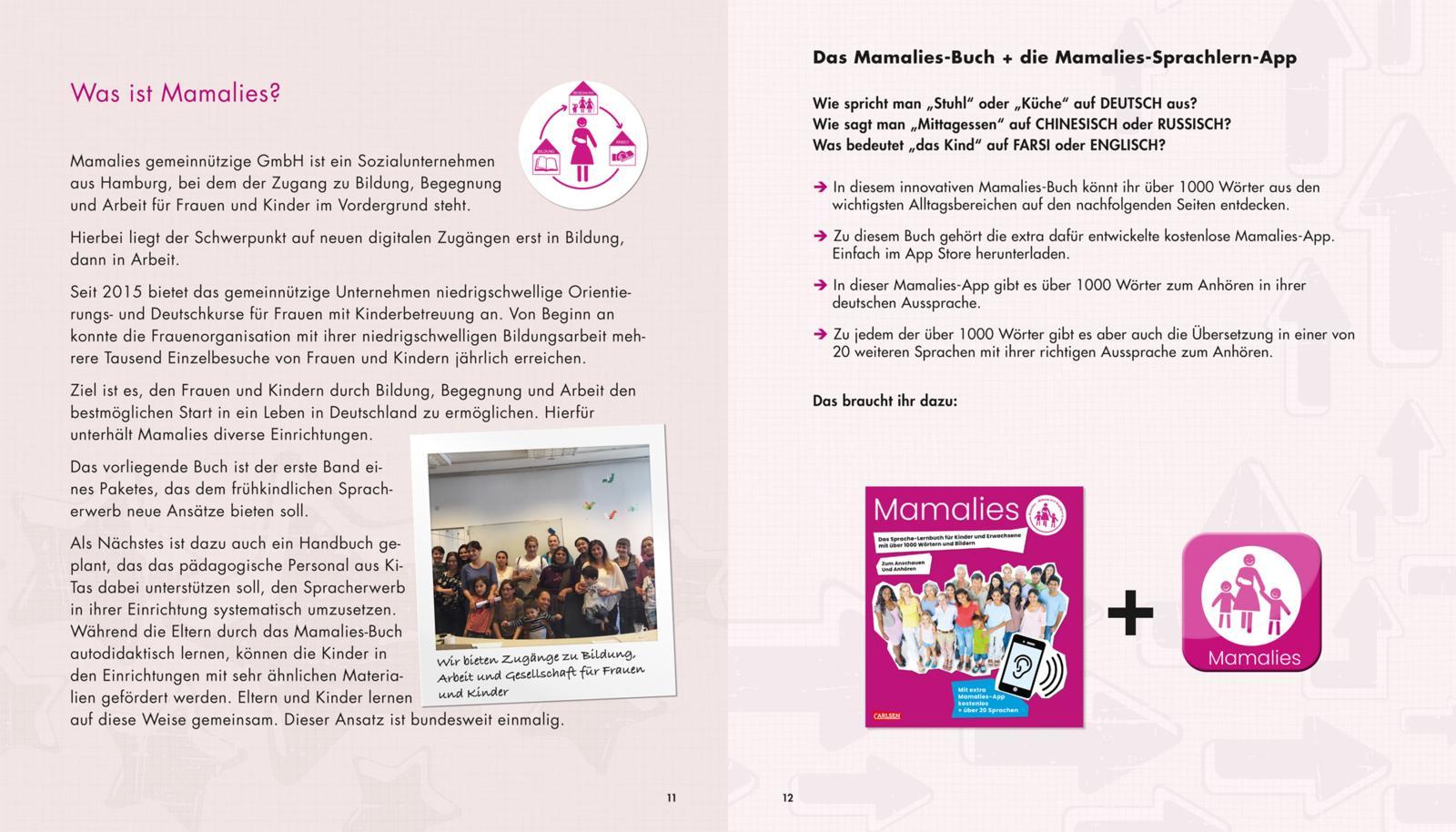 Beispielinhalt (Bild) Mama lies! Das Sprache-Lernbuch für Kinder und Erwachsene mit über 1000 Wörtern und Fotos