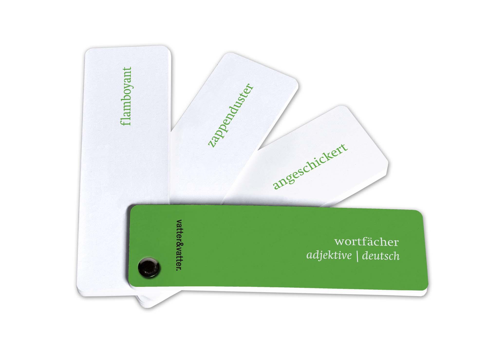 Vorderes Coverbild Wortfächer - adjektive deutsch