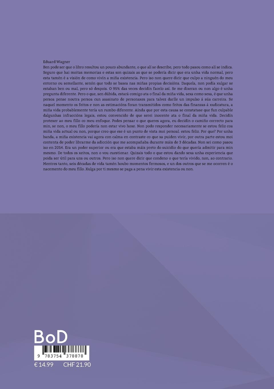 Rückseitencover Vivir ou simplemente existir 3