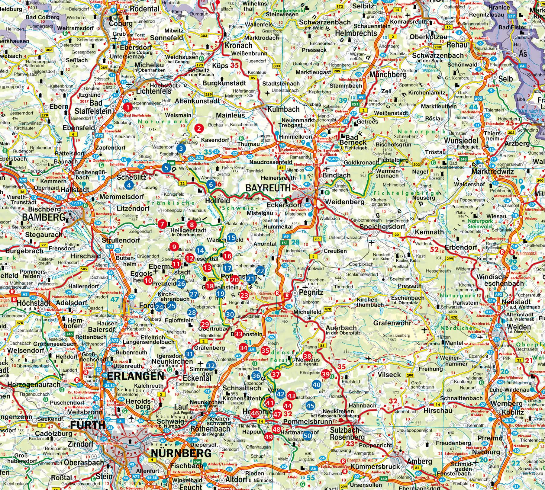 Beispielinhalt (Bild) Fränkische Schweiz - Wandern & Einkehren