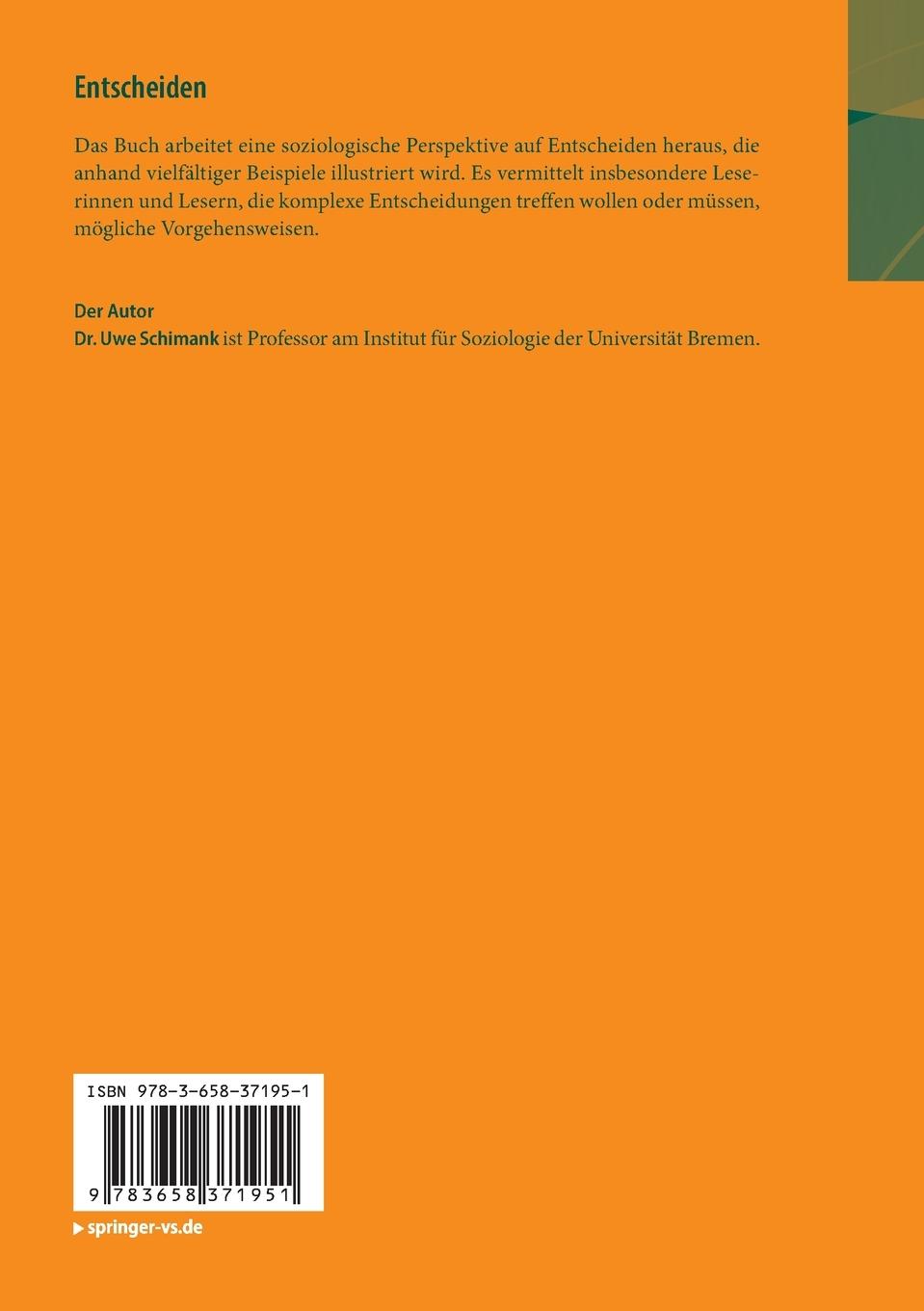 Rückseitencover Entscheiden