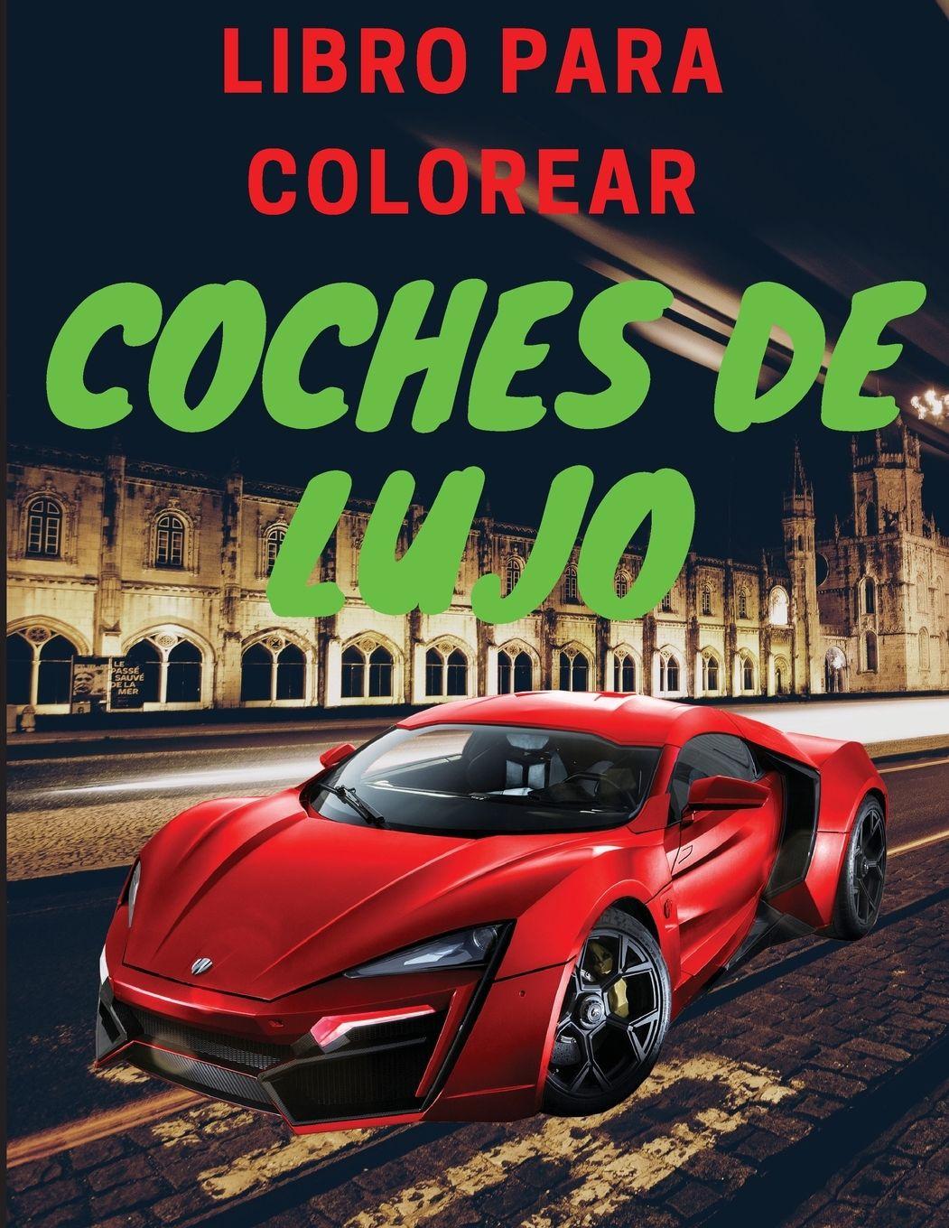 Vorderes Coverbild Libro de lujo para colorear de coches