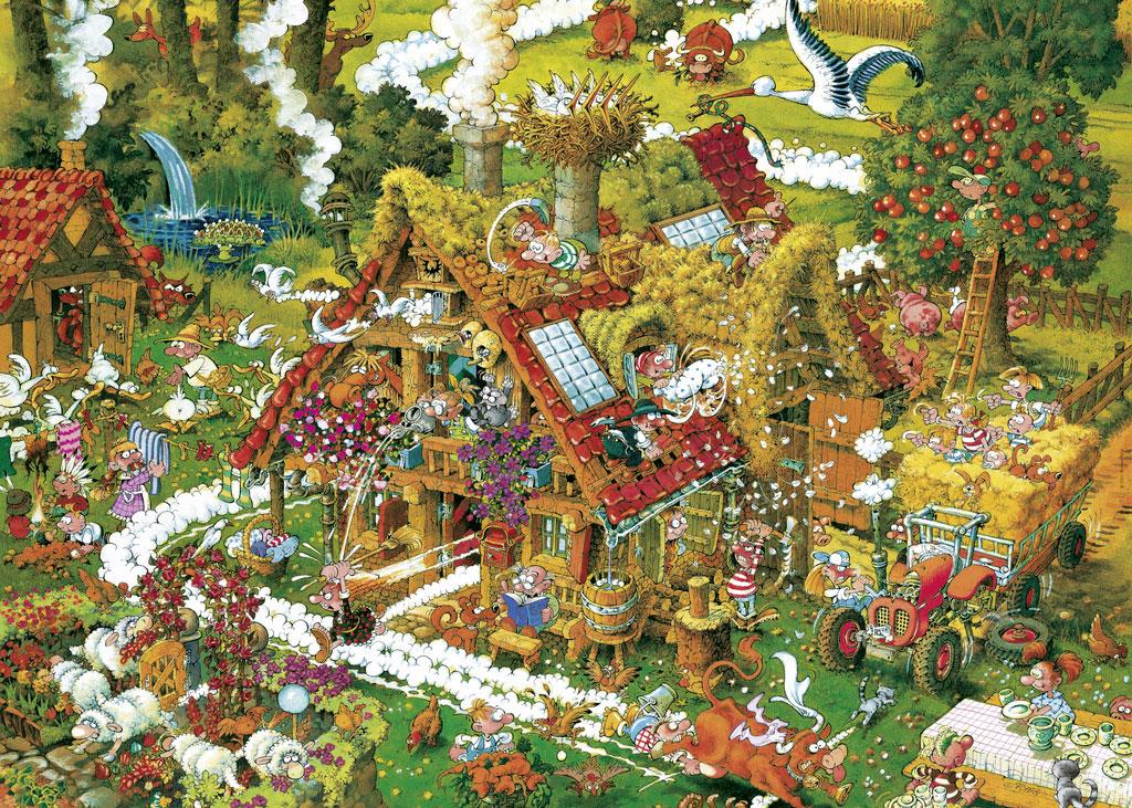 Beispielinhalt (Bild) Funny Farm Puzzle 1000 Teile