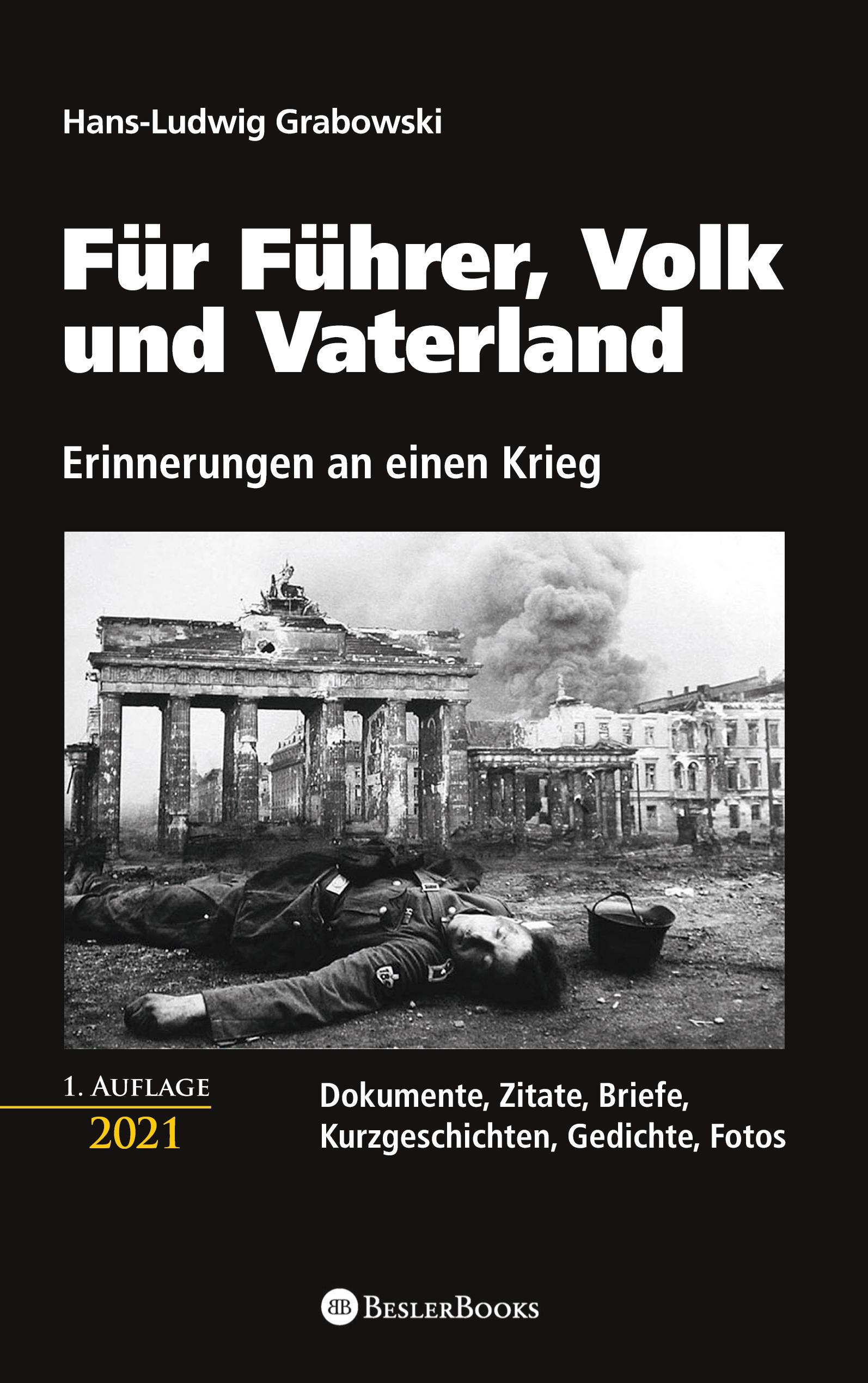 Vorderes Coverbild Für Führer, Volk und Vaterland - Erinnerungen an einen Krieg
