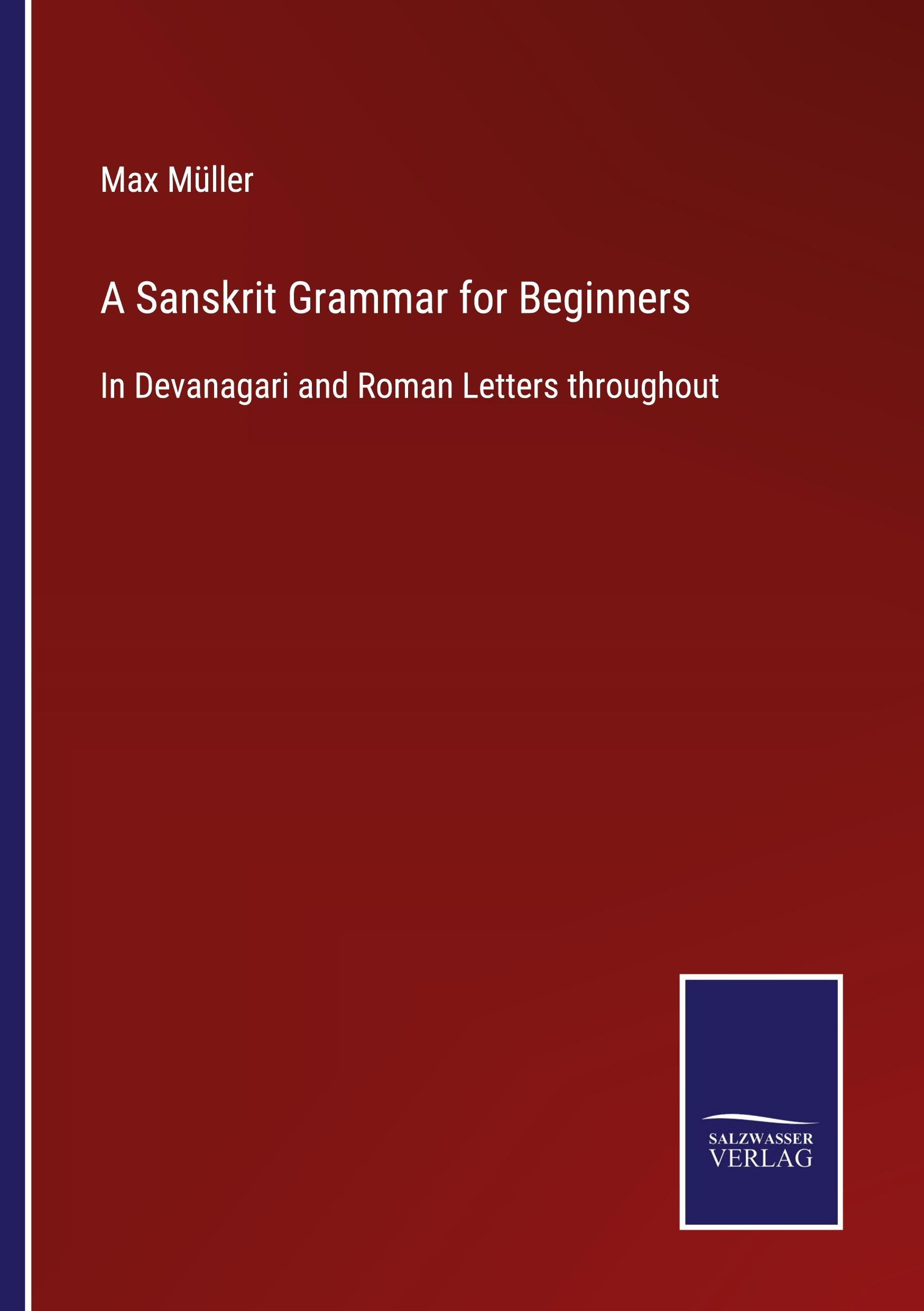Vorderes Coverbild A Sanskrit Grammar for Beginners