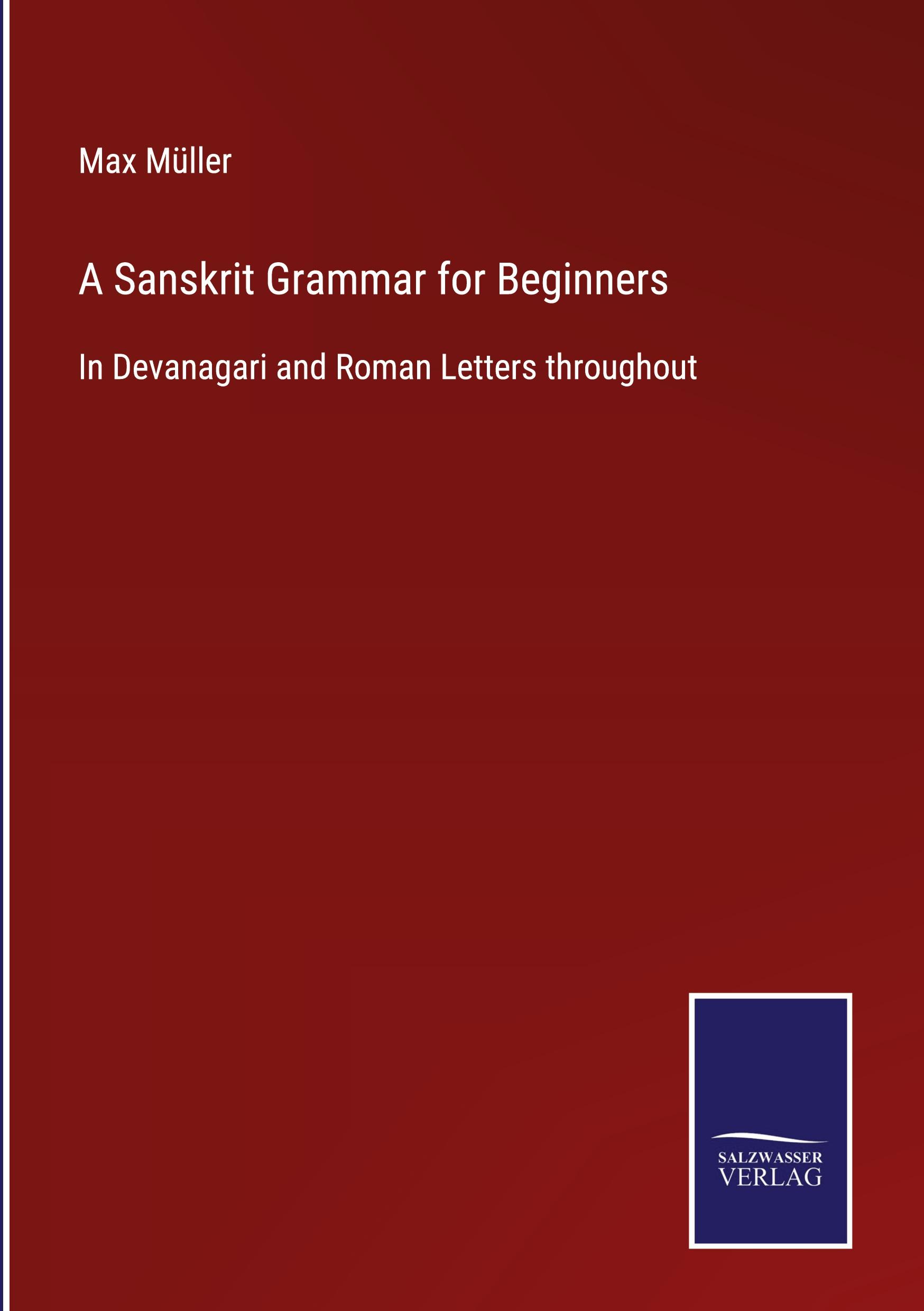 Vorderes Coverbild A Sanskrit Grammar for Beginners