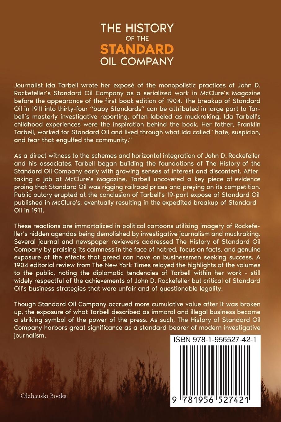 Rückseitencover The History of the Standard Oil Company