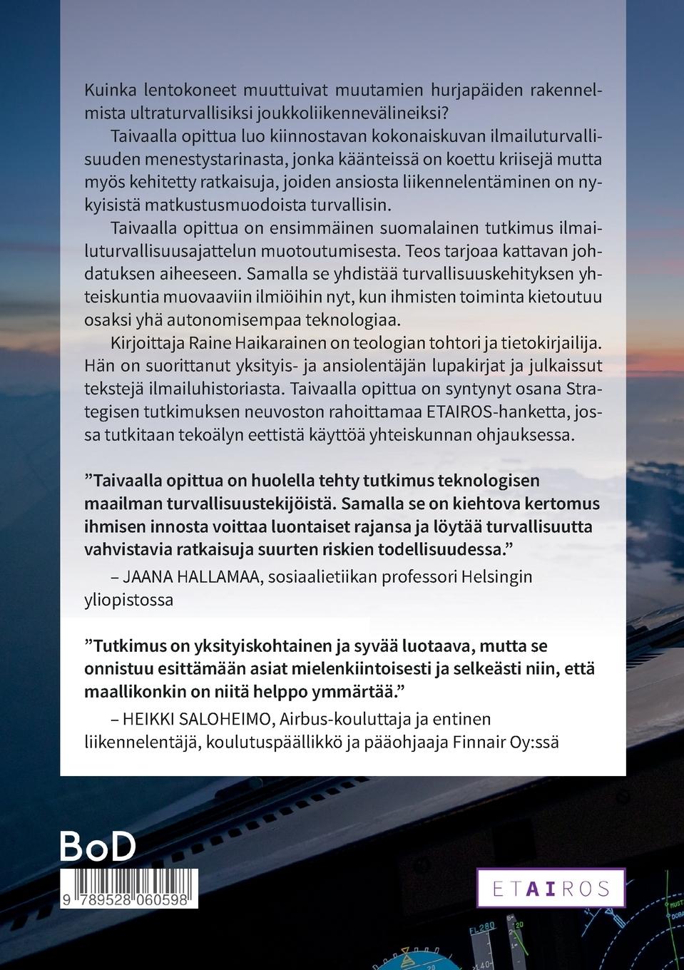 Rückseitencover Taivaalla opittua
