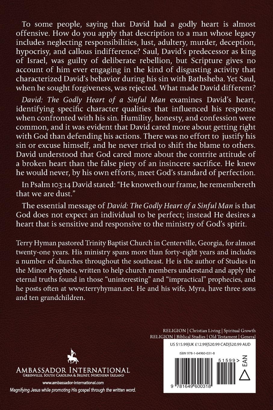 Rückseitencover David: The Godly Heart of a Sinful Man