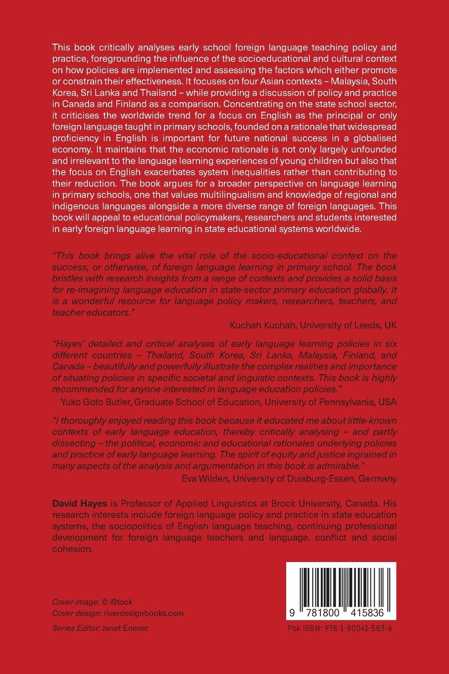 Rückseitencover Early Language Learning in Context