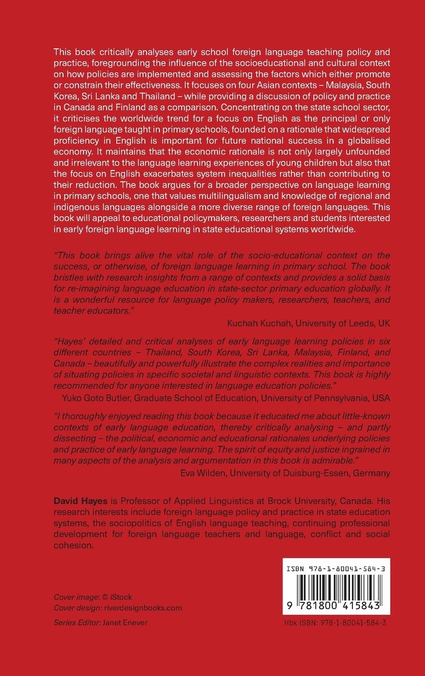 Rückseitencover Early Language Learning in Context