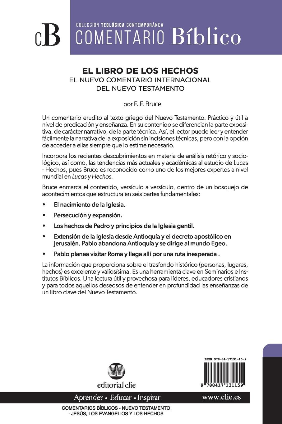 Rückseitencover Libro de los Hechos